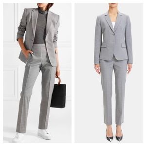 THEORY Carissa Blazer In Stretch Wool Grey Size 6